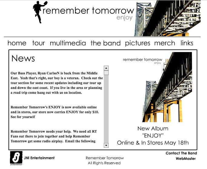 Remember Tomorrow Website