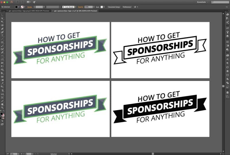 Get Sponsorships Logo Design in Illustrator