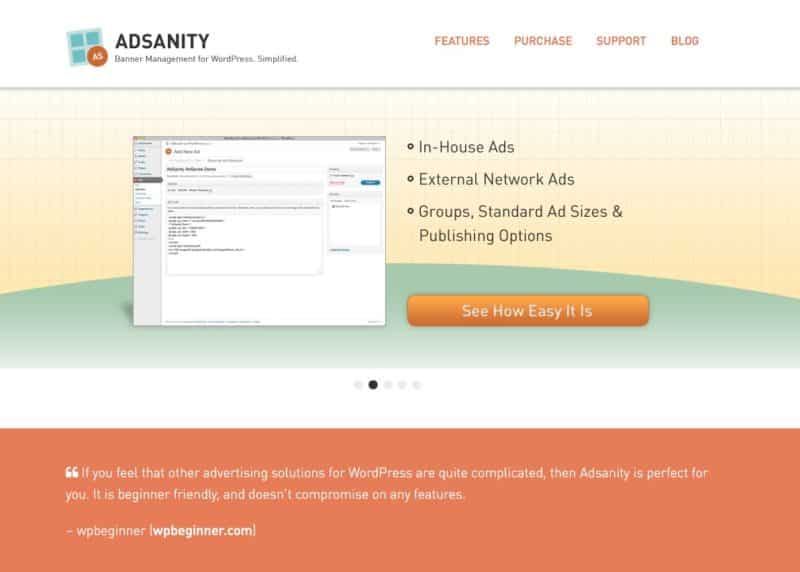 The AdSanity Plugin Homepage