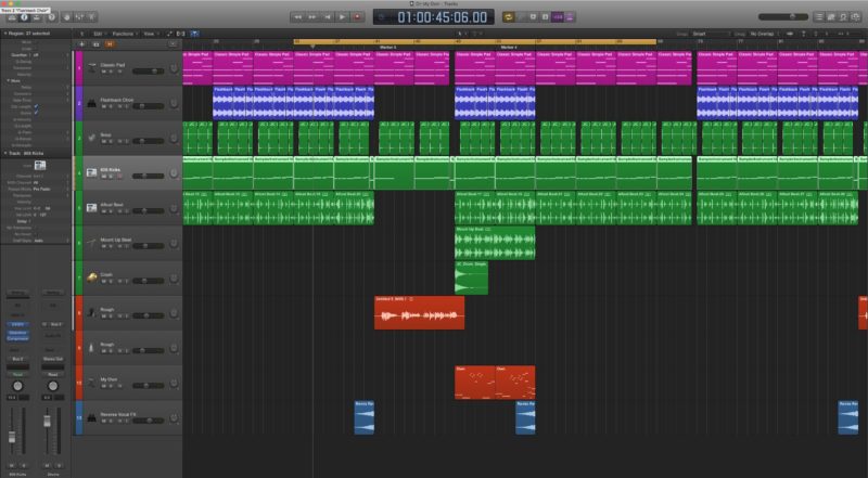 Screen shot of the first fully formed beat.