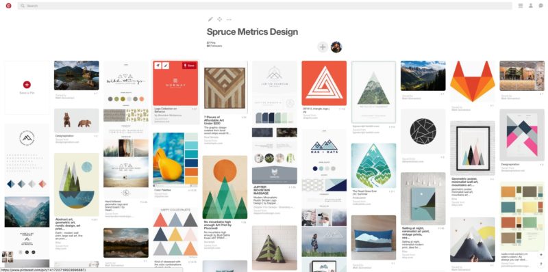 Spruce Metrics Pinterest Board