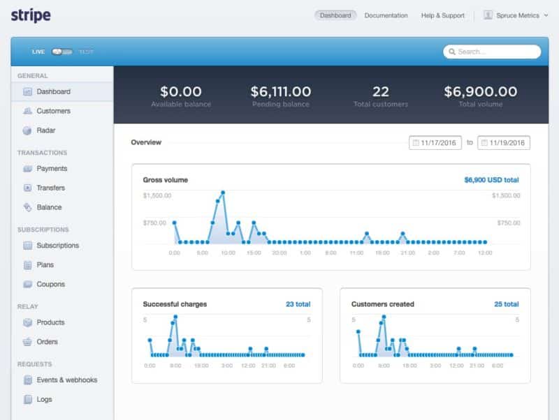 Stripe Screenshot