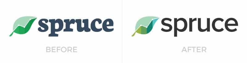 Spruce Logo Before and After