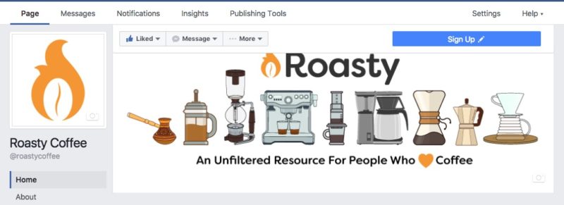 Roasty Coffee Facebook Account