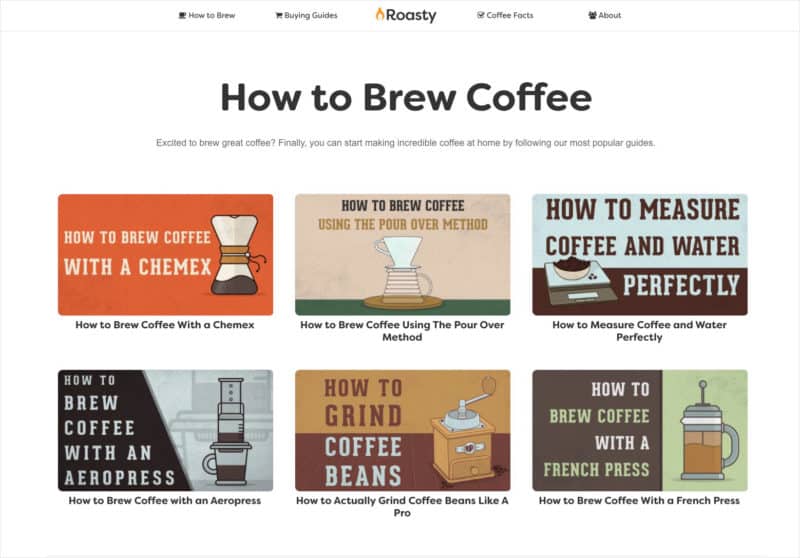 New Roasty Category Page