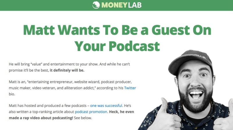 The Podcast Guest Page
