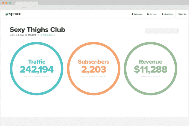 Spruce Metrics Dashboard