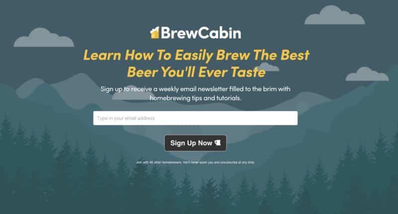 Brew Cabin Homepage