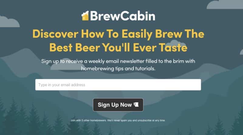 Brew Cabin Homepage Updates