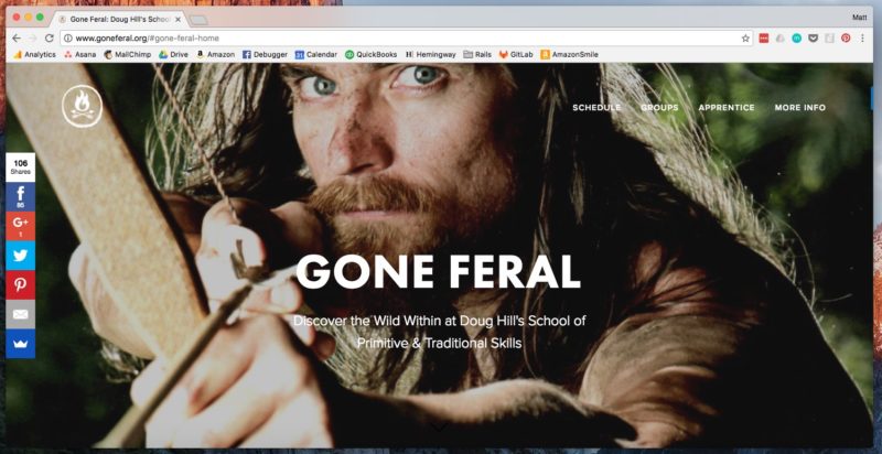 Current SquareSpace Version of GoneFeral.org