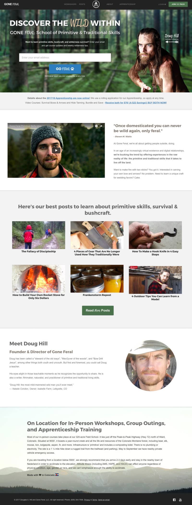 The Full Homepage Redesign of Gone Feral