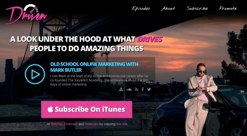 Driven Podcast Landing Page