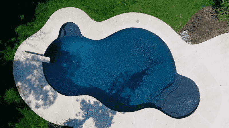 Drone shot of Inground Pool