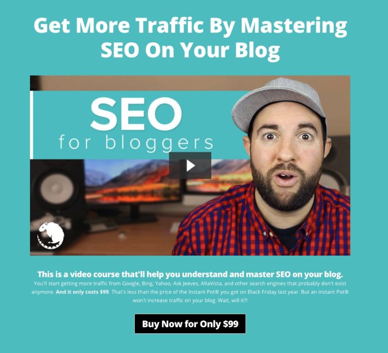 SEO For Bloggers Sales Page