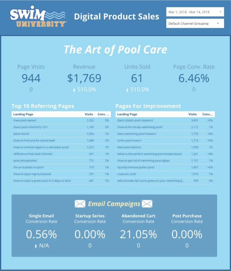 The Art of Pool Care Sales Data