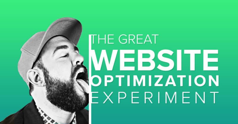 The Great Website Optimization Experiment