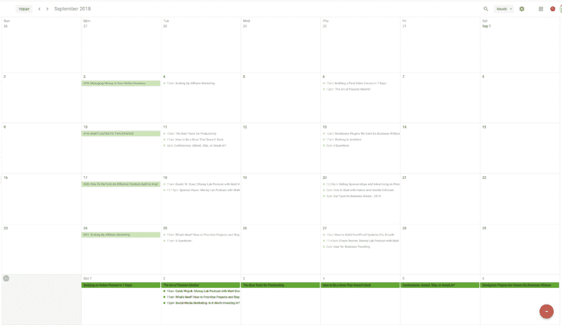 Money Lab Podcast Calendar