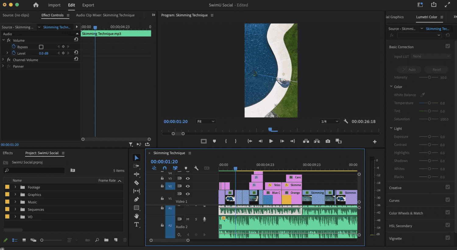 Editing Short Videos in Adobe Premiere