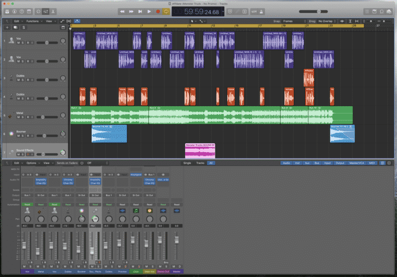 Monster Truck Podcast Ad Mixed in Logic Pro X