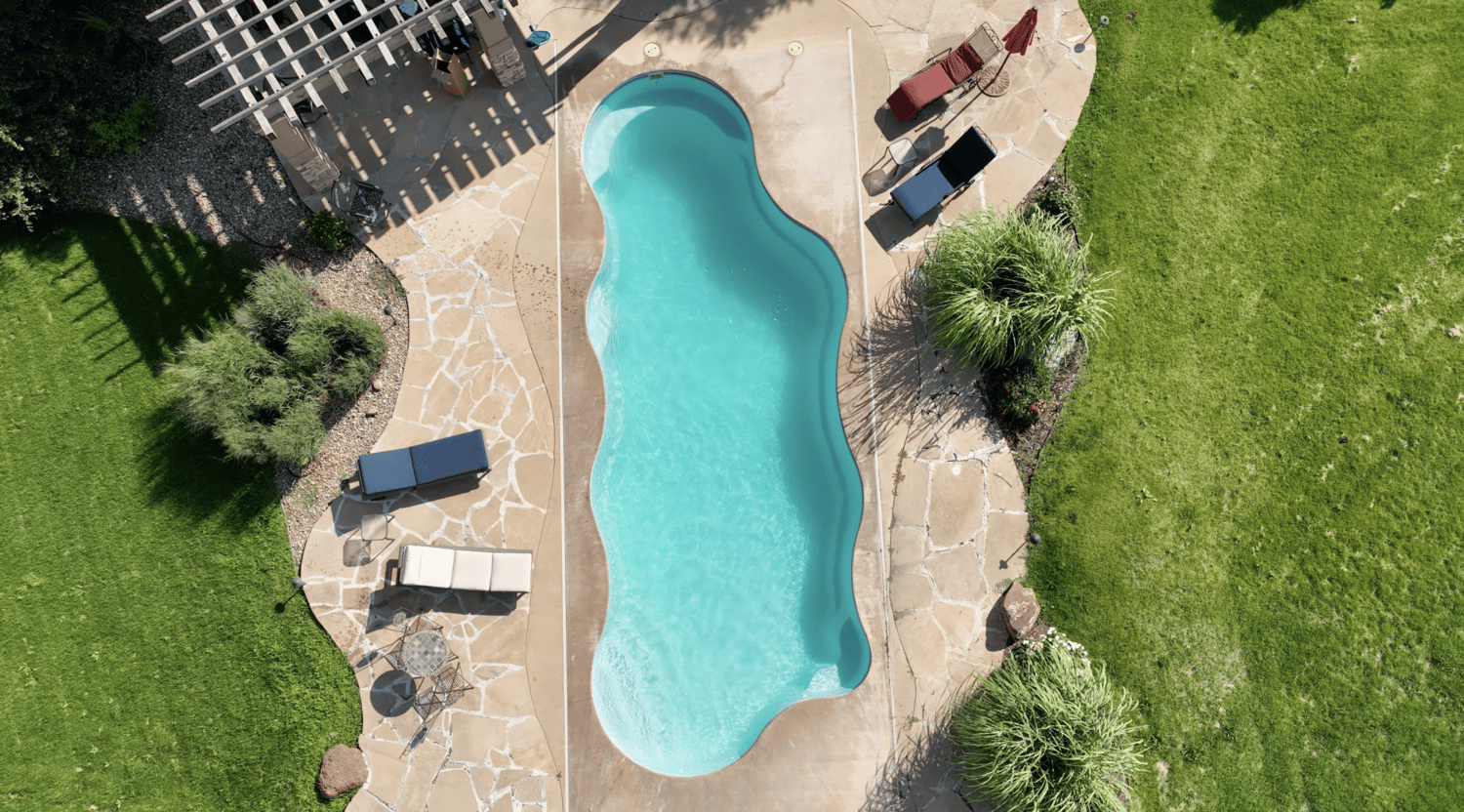 Swimming Pool Drone Shot
