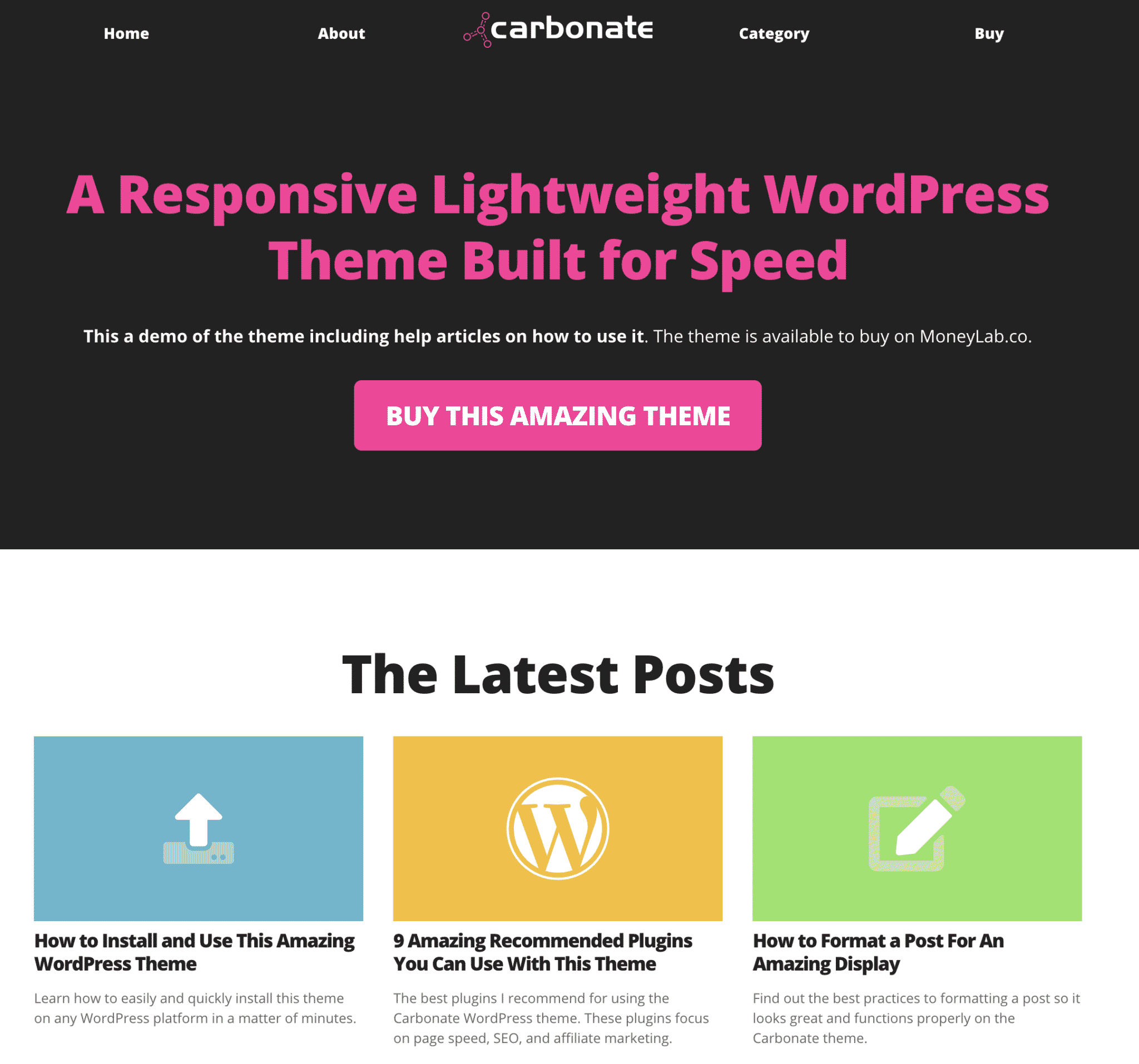 Carbonate WordPress Theme