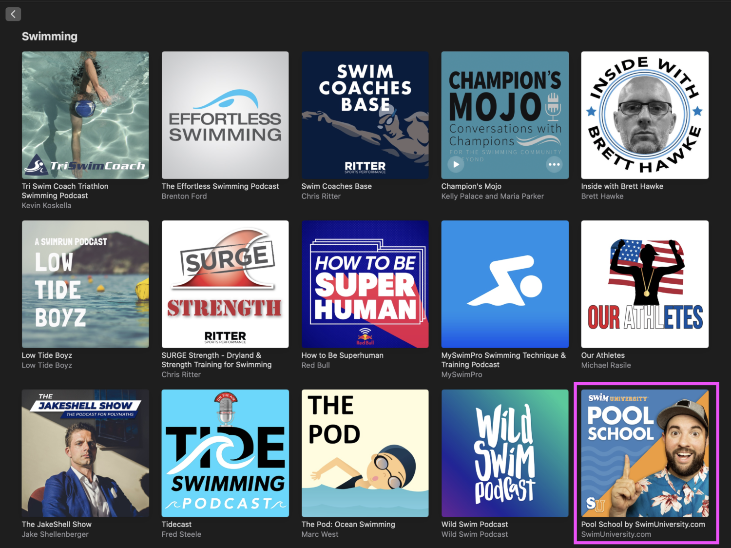 Ranked 15th in Apple Podcasts Swimming Category