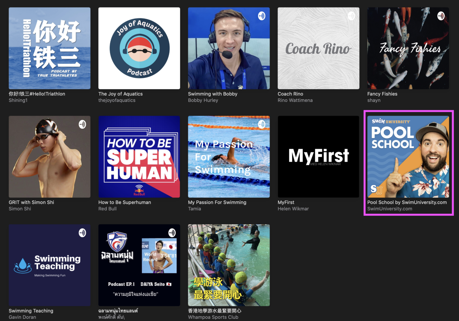 Ranked 35th in Apple Podcast Swimming Category