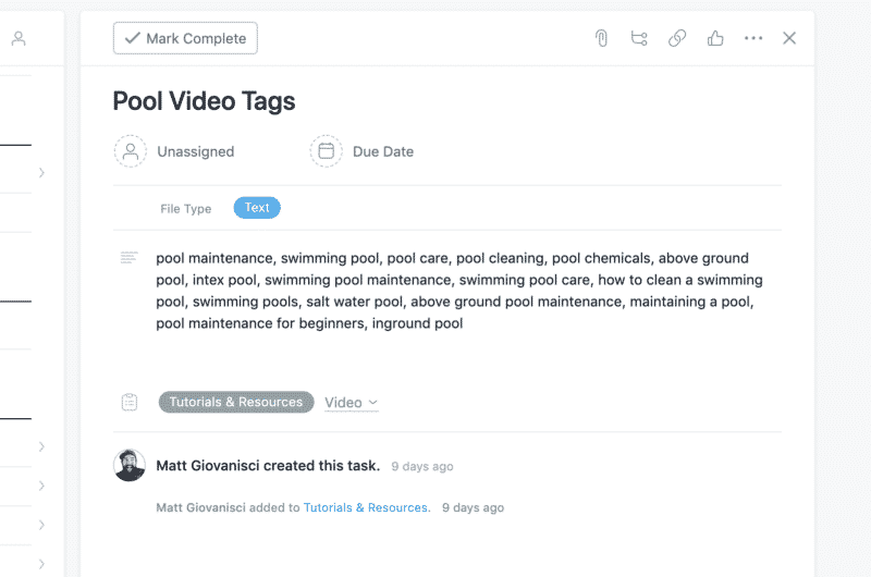 Video Tags